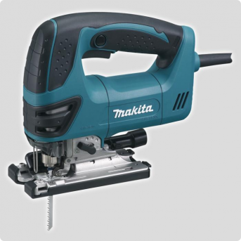 Makita 4350FCTJ priamočiara píla s LED osvetlením, nastaviteľným počtom zdvihov a štvorstup
