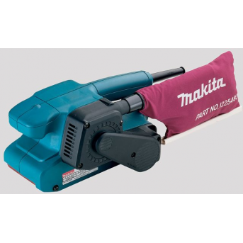 Makita 9911 pásová brúska s konštrukciou umožňujúcou brúsiť až po okraj