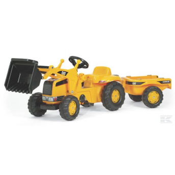 Rolly Toys - RollyKid CAT s čelným nakladačom a prívesom