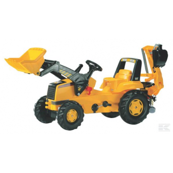 Rolly Toys - Traktor CAT Trac s čelným nakladačom a zadnou rýpacou lyžicou